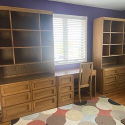 Dressers w/Cubbies & Desk w/Chair