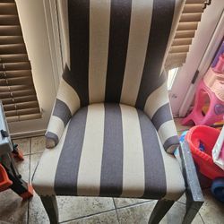 Striped Accent Chair