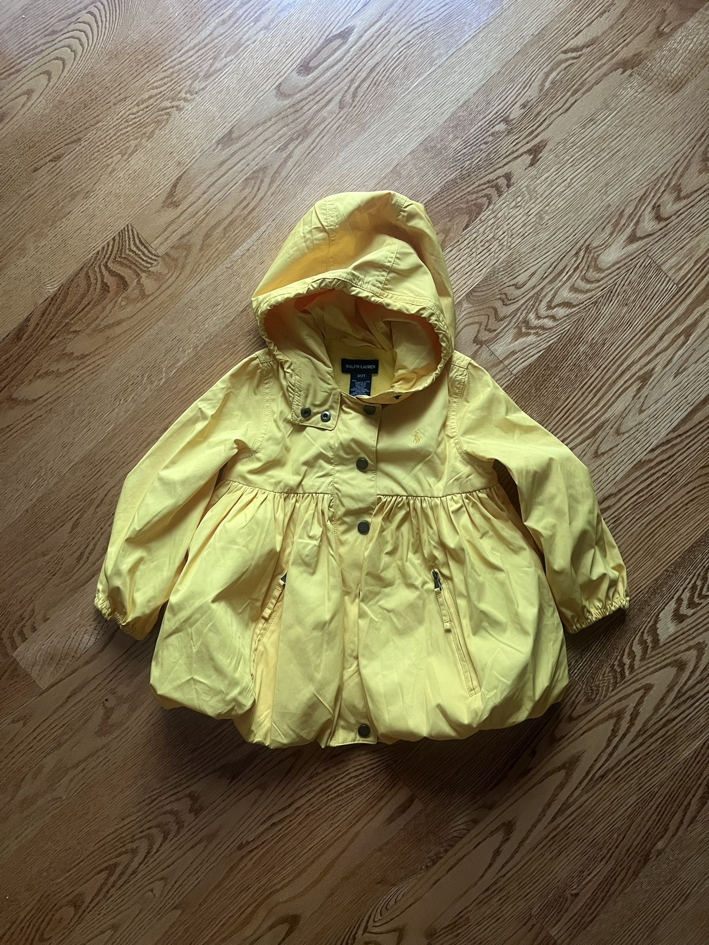 Ralph Lauren Girls Yellow Raincoat Size 3