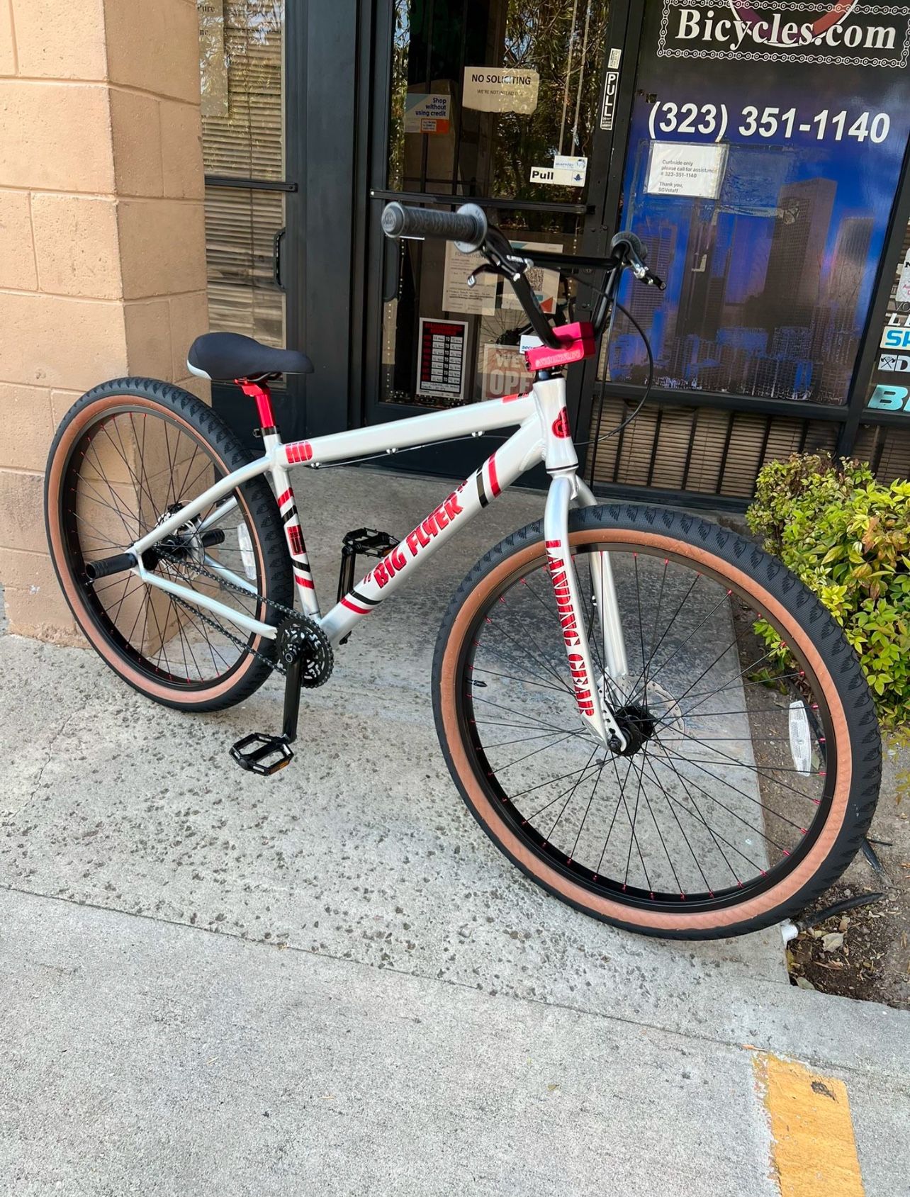 SE Bikes Big Flyer HD 29" BMX Bike Big Silver