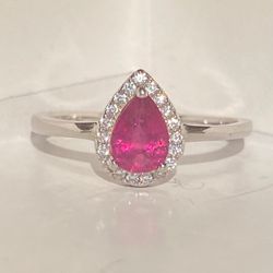 Natural Ruby Ring Sz 8