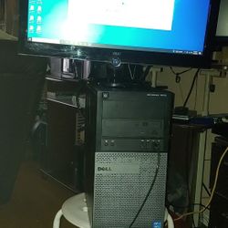 Dell i7 Desktop With 27 Inch Samsung Monitor, 8Gb, 1 Terrabite HD, 3.40Ghz Lighting Fast Windows 10, Office, Kodi Installed