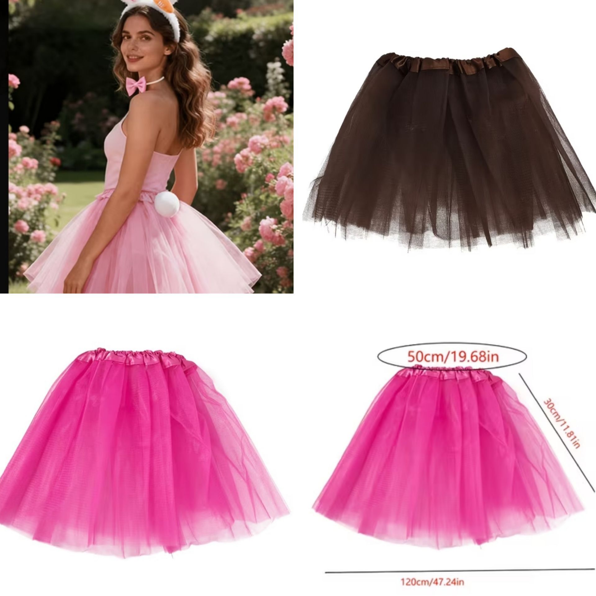 Pink and brown tutu for Halloween / Summerween