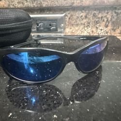 New Costa Del Mar Fathom 11 Black & Blue Mirror Sunglasses