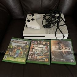 xbox one s with tv and games