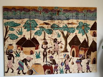 Original 6’ x 3.5’ hand made batik