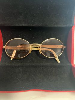 Cartier Round Gold Frame Sunglasses