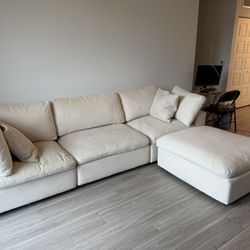 Classic Beige 4-Piece Modular Sectional
