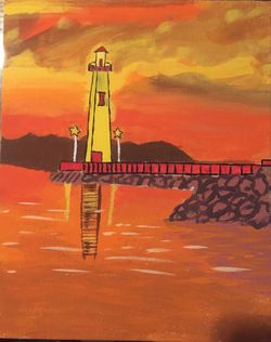 Acrylic painting- light house