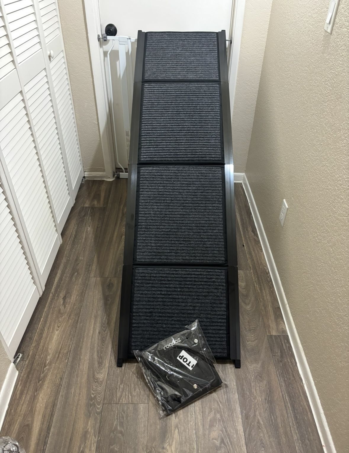 Dog Ramp for Truck, 71" Long & 20" Extra Wide Foldable Dog Ramp for Large Dogs - 280 lbs Capacity, Anti-Slip Felt Surface, Pet Ramp with Dog Lift Harn