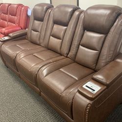 Italian Leather Power Recliner Sofa Same Day Delivery