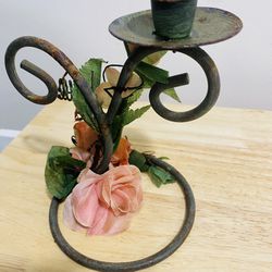 Lovely Pink Roses Candle Holder (Beautifully Made!)