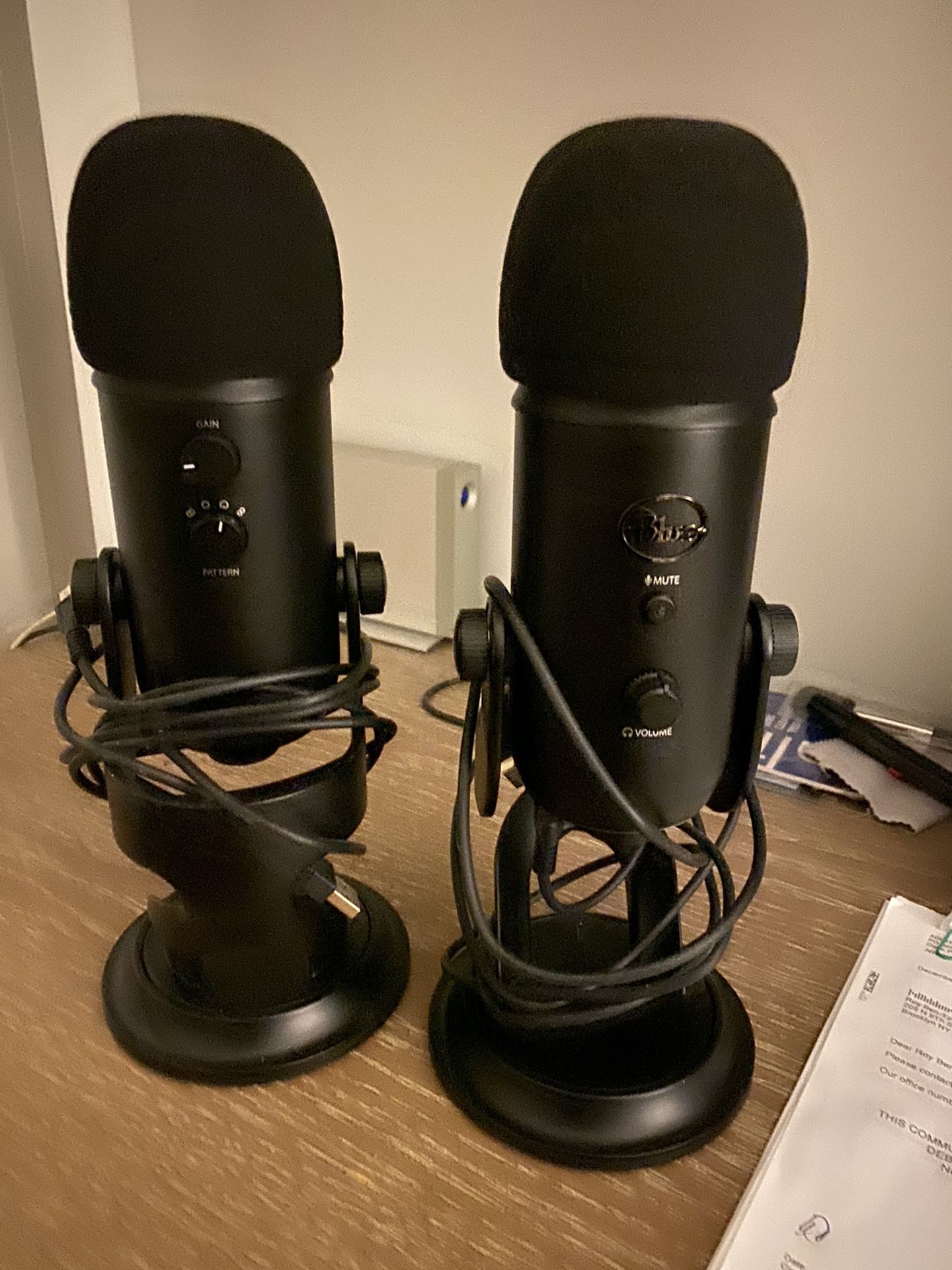 2 Blue Yeti Microphones
