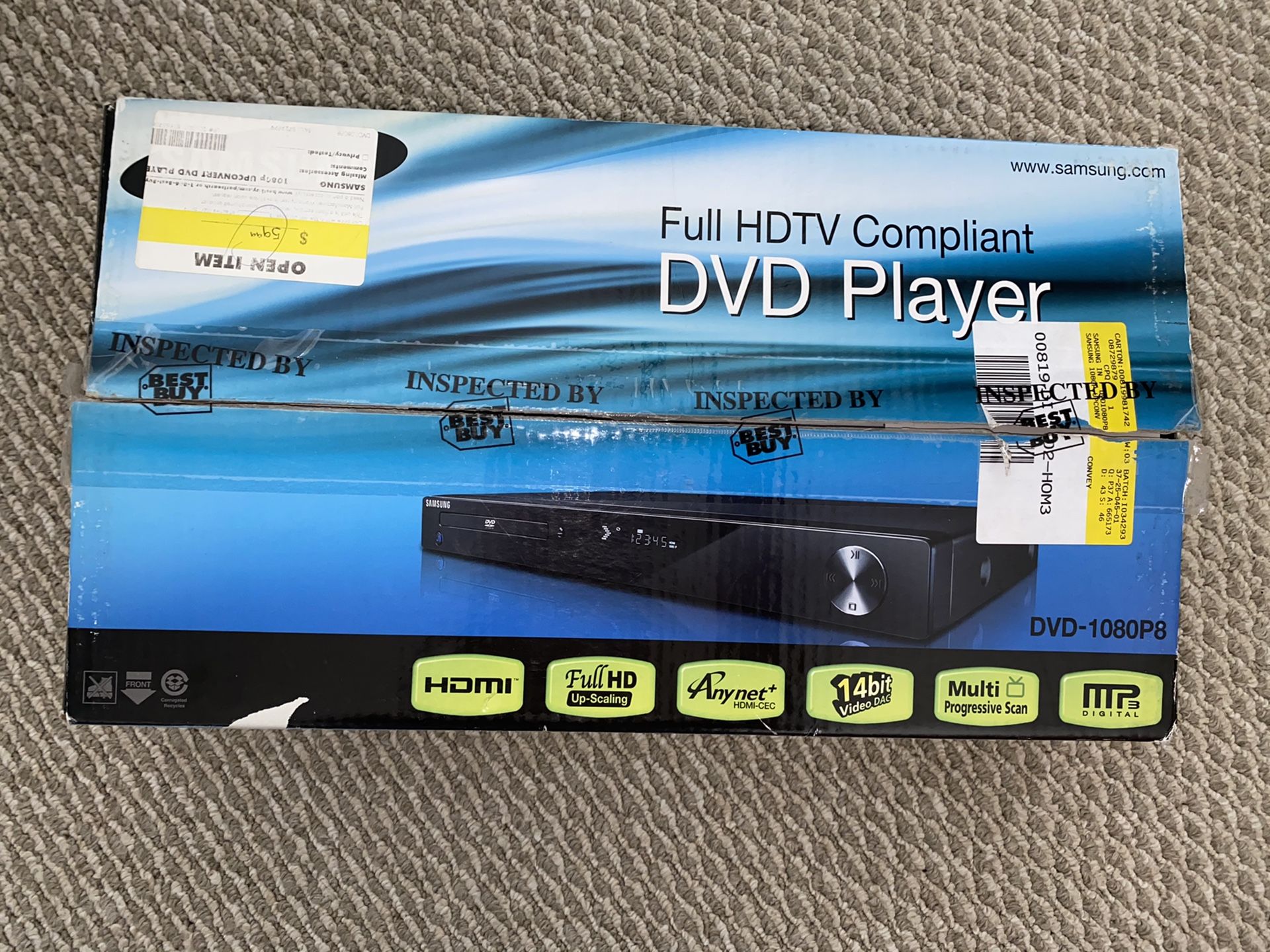 Samsung DVD-C500 HDMI 1080p HDTV Compliant DVD Player w/Remote NEW In Box