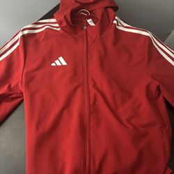 Adidas Red And White Tracksuit Small