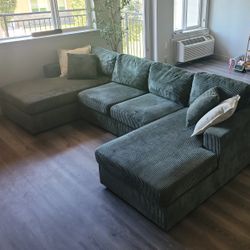 Green Corduroy Sofa