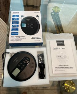 Portable CD Player with Bluetooth RX/TX, FM Transmitter & USB
