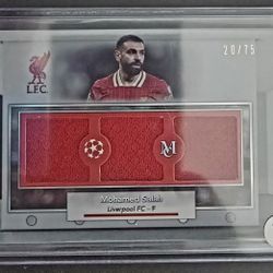 2024-25 Topps Museum Collection Mohamed Salah Liverpool FC Triple Relic /75