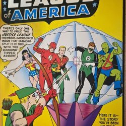 Justice League Of America Wood Frame
