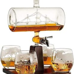 Decanter set Whiskey Decanter Wine Decanter Whisky Glasses Decanter Set Of 4 Whiskey Stones And Glass Gift Set Decanter Set Crystal Decanter Ships Dec