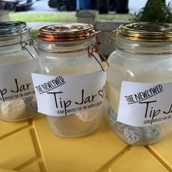 Wedding Advice Jar/Newlywed Tip Jars- Rose Gold, Silver, Gold