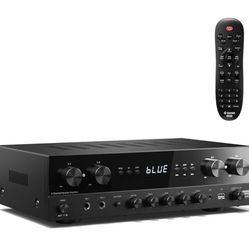 Donner Stereo Receivers Home Audio Amplifier, Premium 1000W Peak Power 4 Channel Amplifier with Bluetooth 5.0, USB, FM, 2 Mic-in, Echo, RCA, Optical/C