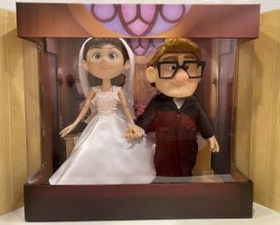 Disney Pixar Up Carl and Ellie Wedding Doll Set