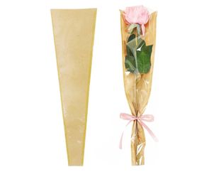 PABCK 50 Pcs Flower Bouquet Wrapping Paper Bags Brown
