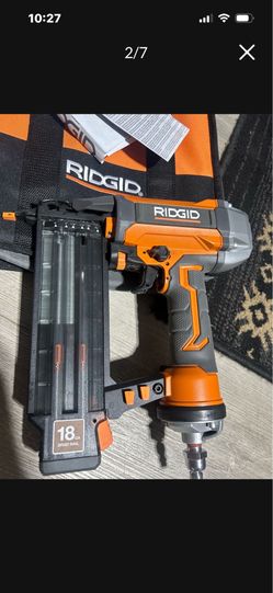 Pneumatic 18 -Gauge 2 1/8 in. Brad Nailer with clean drive technology .