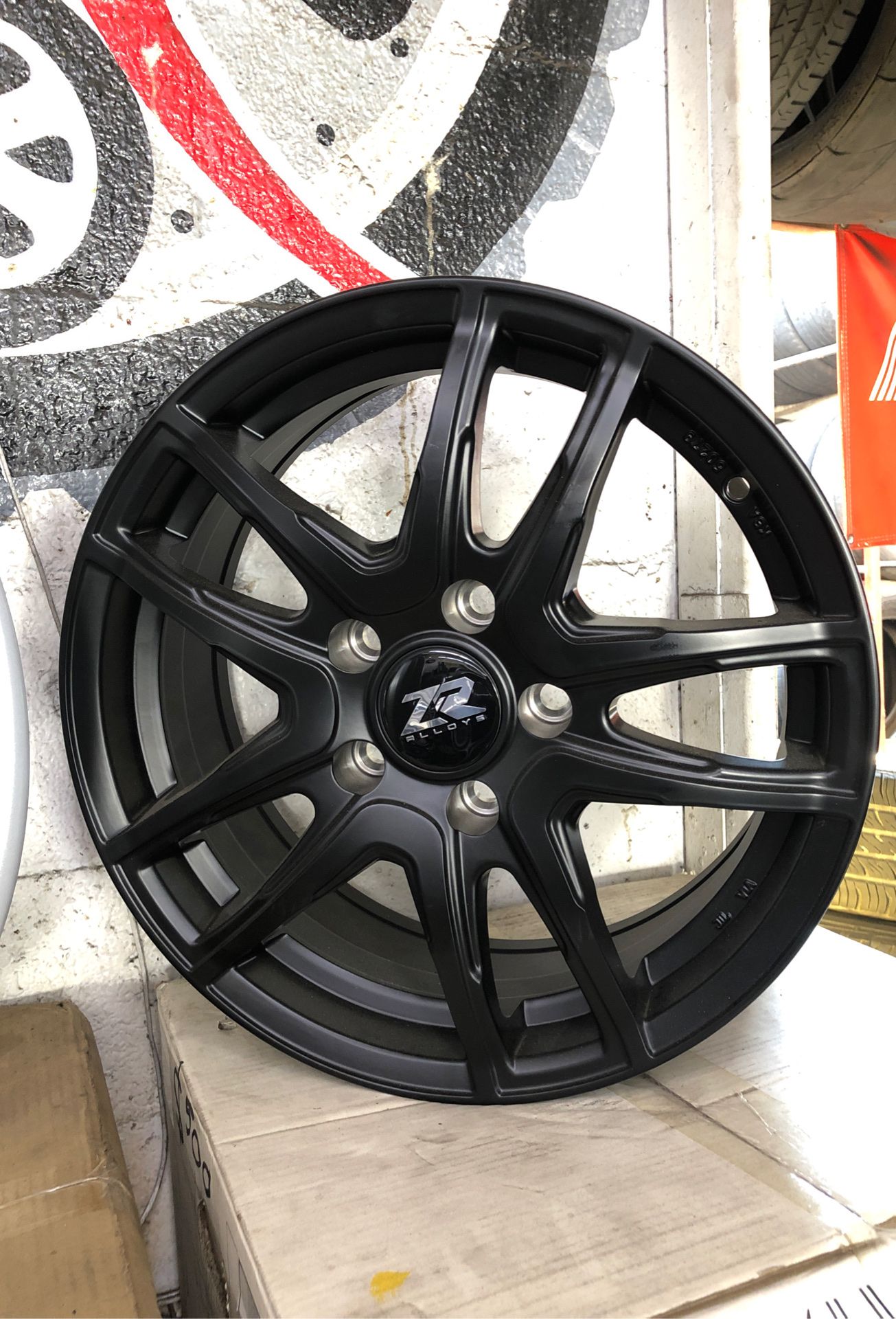 Set of new16x6.5 Satin black rims 5x114.3