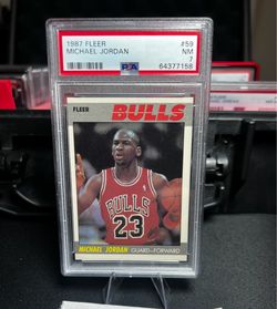 1987 Fleer Michael Jordan #59 PSA 7 NM