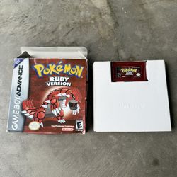 Authentic Nintendo Gameboy Advance Pokemon Ruby Version Video Game Vintage 