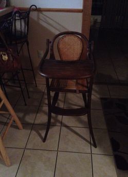 Antique wooden high chair