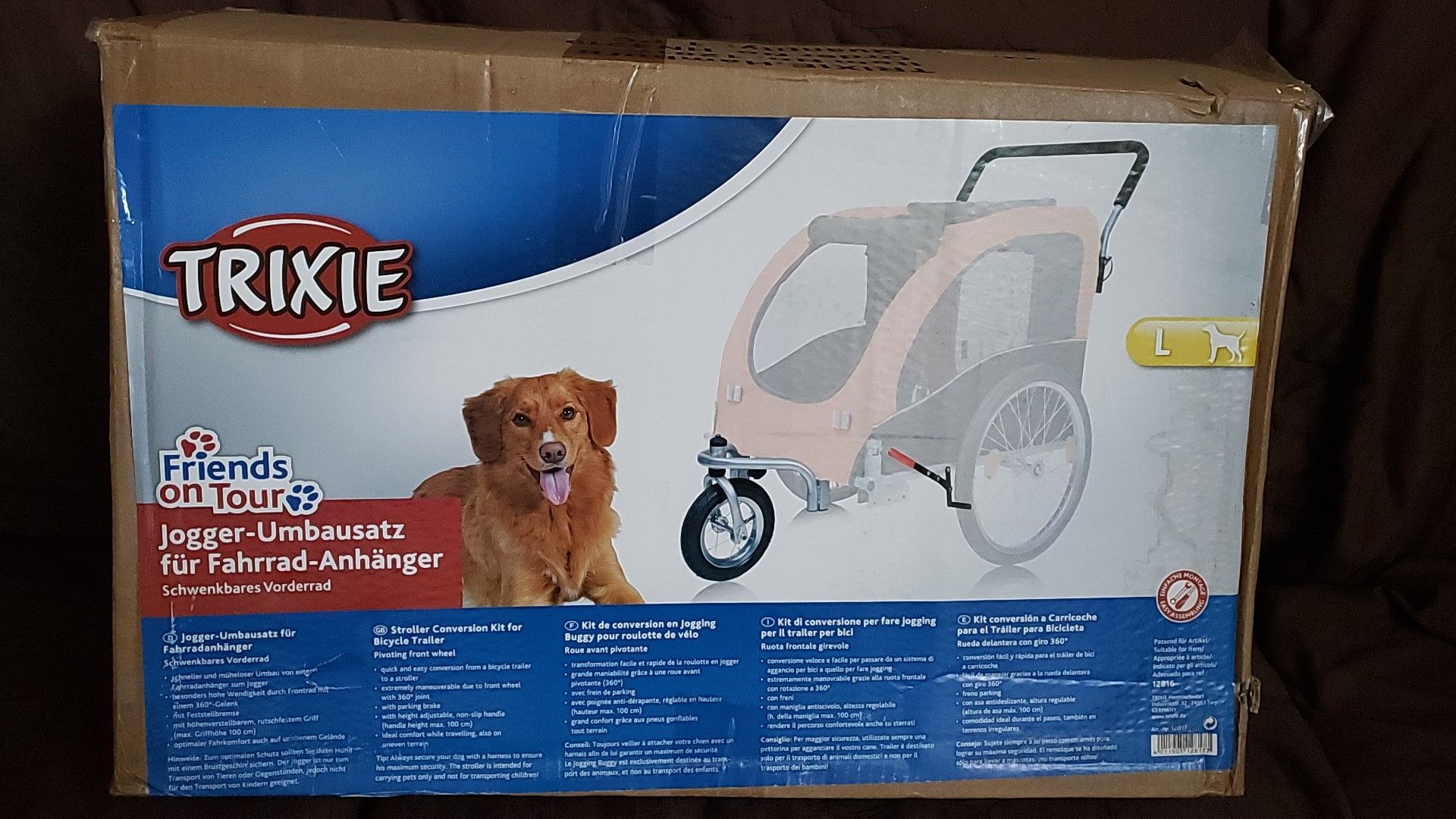 Kit to a Dog stroller conversion forBicycle trailer