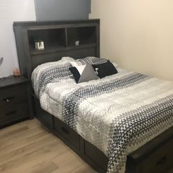 Full Size Bed frame And Night Stand