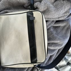 Black And White Leather Coach Crossbody