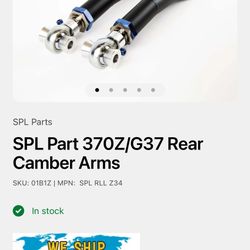 SPL Titanium Rear Camber Arms for 370z/G37 & 350z/G35 Pair Black