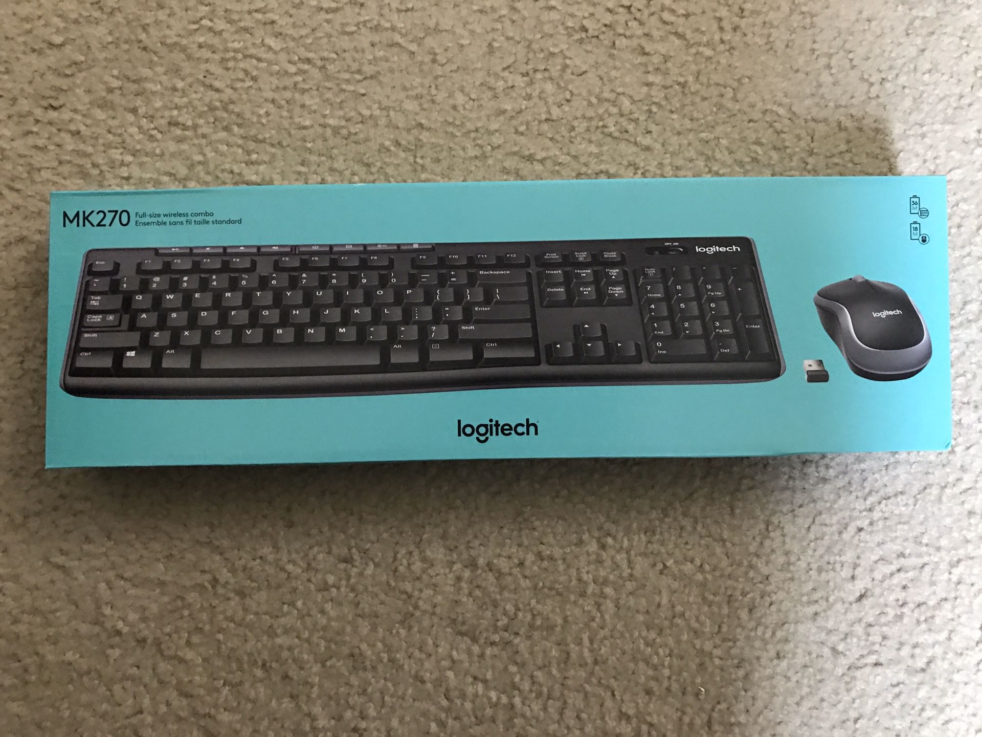 Logitech wireless MK270 Keyboard Mouse