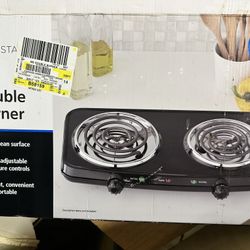 Mainstays Portable Double Burner and Hot Plate, 120V~ 1800W