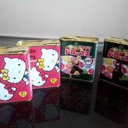 Japanese Candy In Metal Tin Hello Kitty