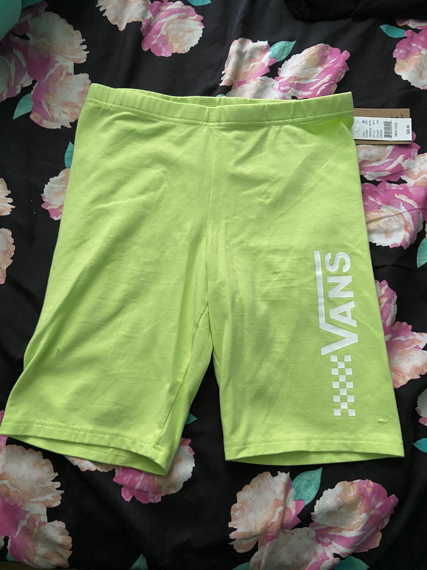 Lime Green Vans Bike Shorts