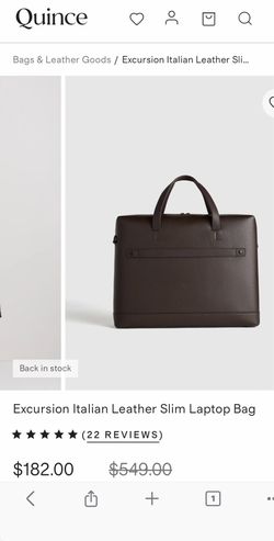 Leather laptop bag