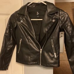 Cute Faux Leather Girls Jacket