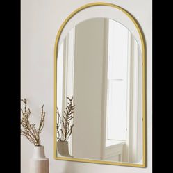 24 X 32 Arch Bathroom Vanity Mirror With Gold Frame