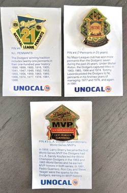 Dodgers Vintage Unocal 76 Hat or Lapel Pins