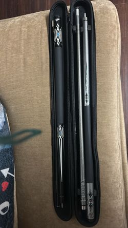 Two custom pool cues