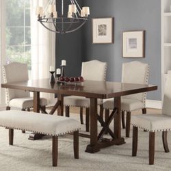 Dining Table + 4 Chairs and Bench