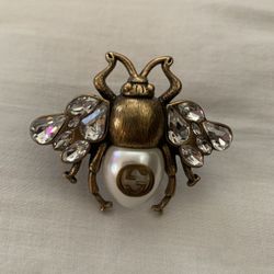 Marmont GUCCI  BEE Ring Crystals And Pearl Ring 