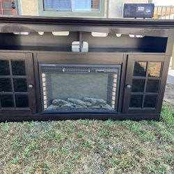 TV Table w/ Fireplace