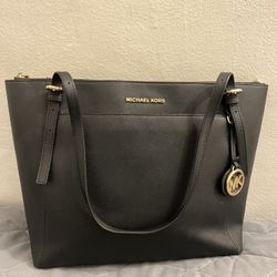 Michael Kors Voyager Large Leather Tote Bag in Grey